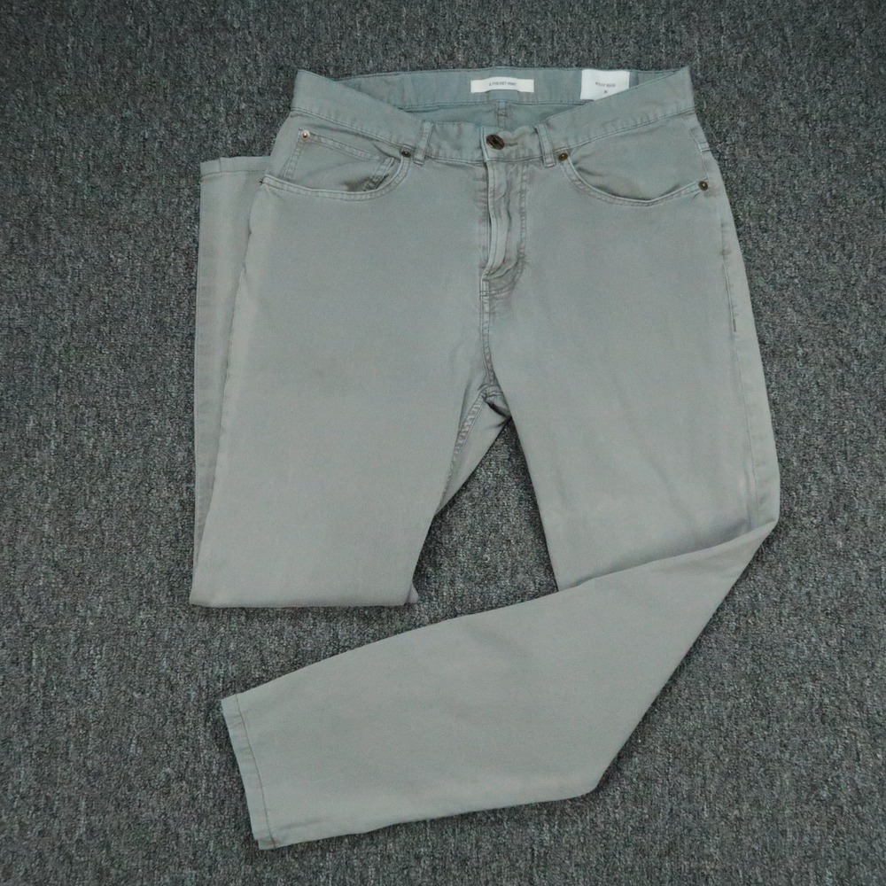 Billy Reid Pants Mens 30x27 Gray 5 Pocket Straight Chino Trouser **